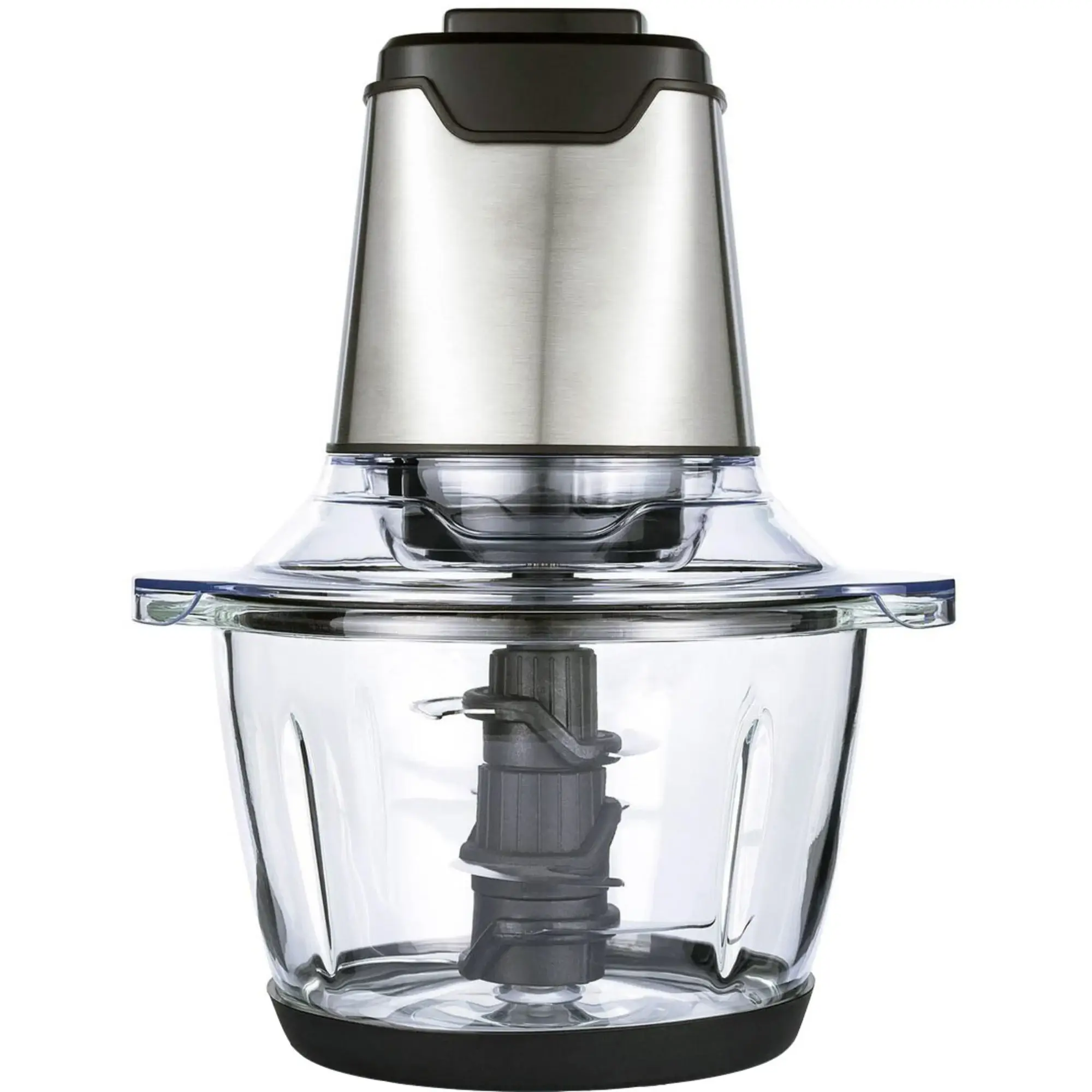Wilfa moderne mini-hakker med glasbeholder og en rustfri stål motorenhed