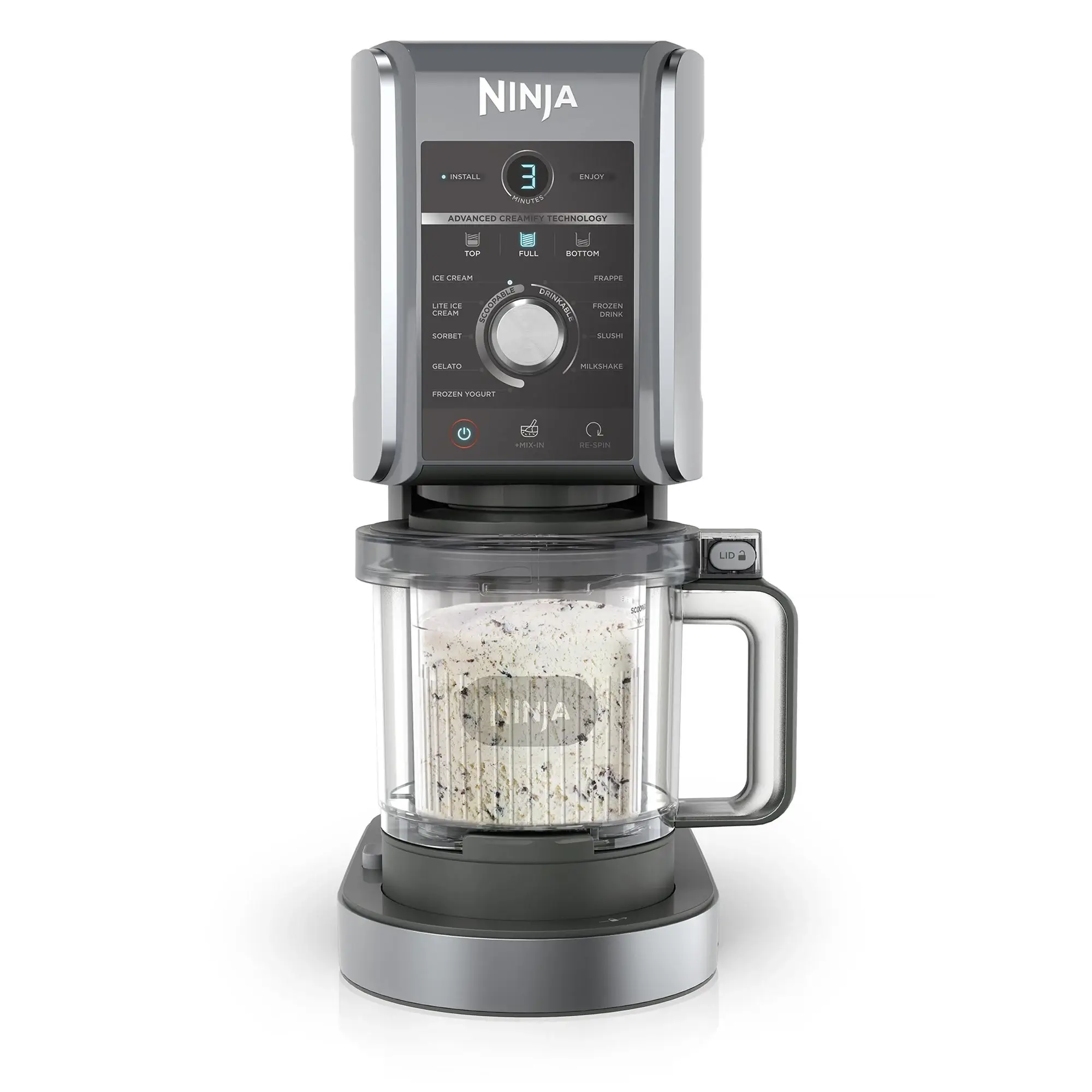 Vinder af Gourmetguides store ismaskine test 2025 er Ninja CREAMI Deluxe