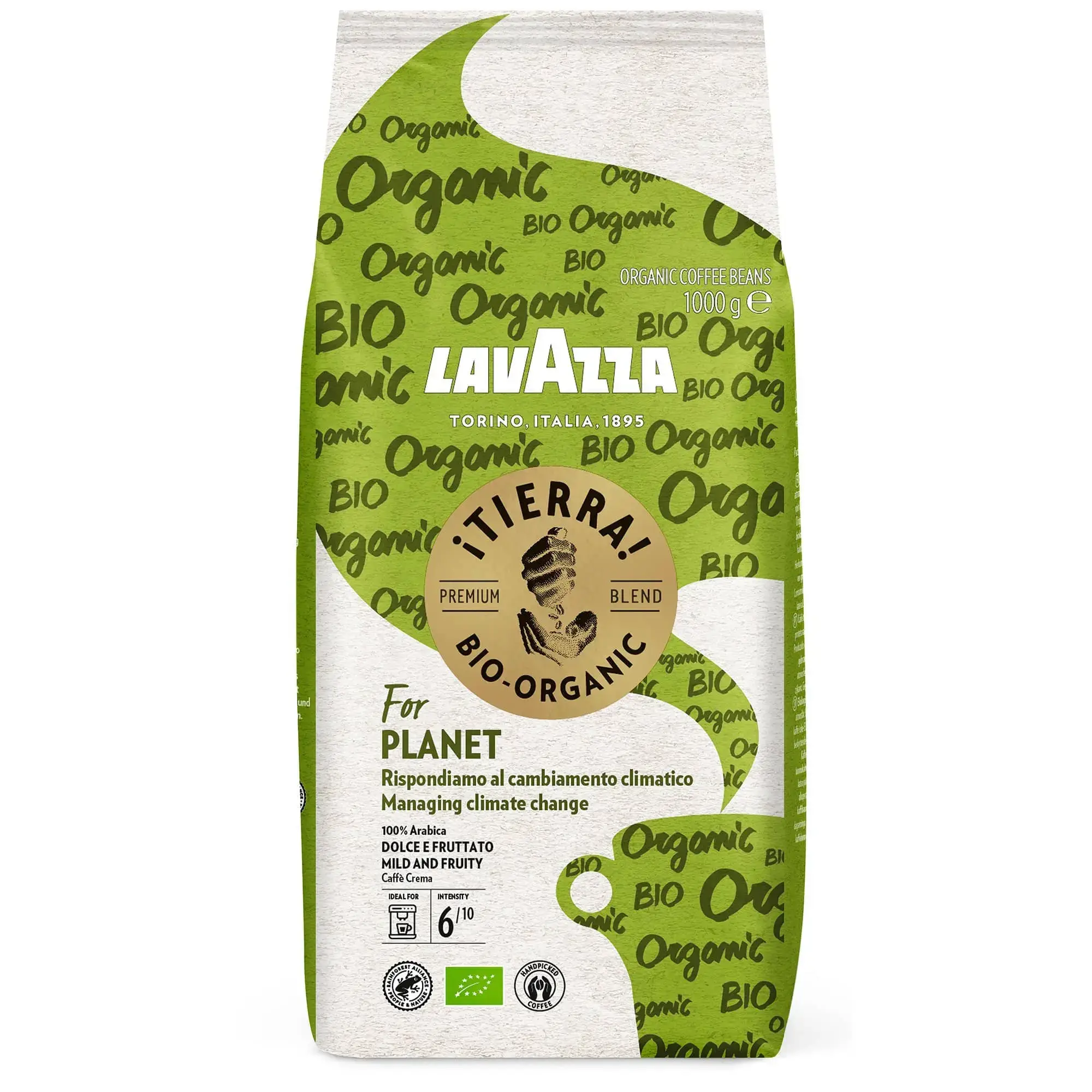 Økologiske kaffebønner fra Lavazza